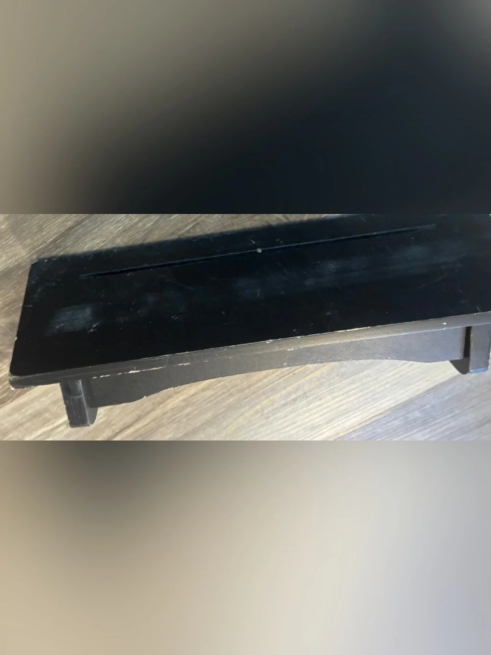 Black Rustic Distressed Vintage Wooden Shelf - 12”x4”x4 1/2”